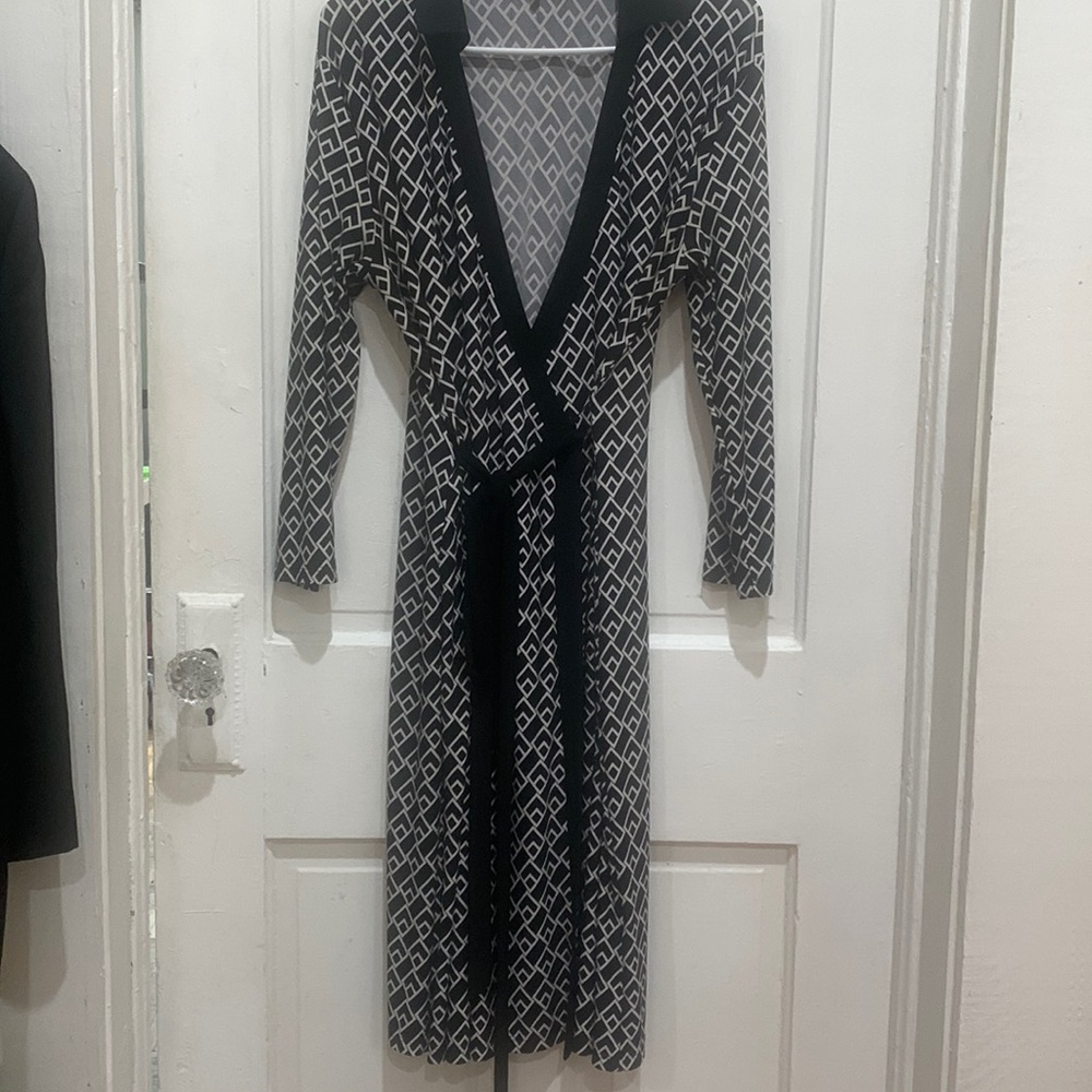 Plunging wrap dress